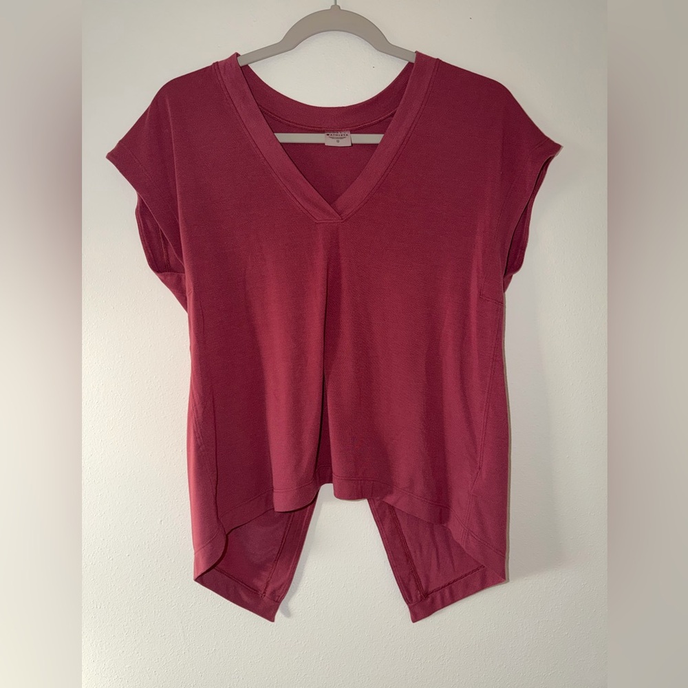 Athleta Explore Split Back Tee Size Xs - image 5